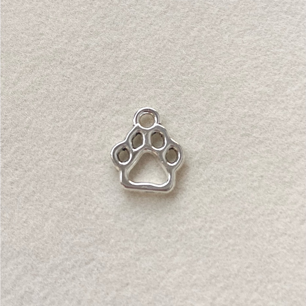 Silver Paw Print Charm